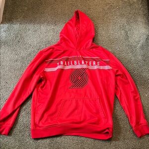 NBA XL Portland Trail Blazers Red Hoodie w pocket